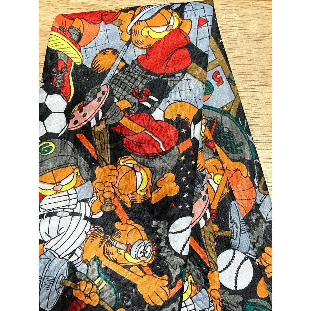 Hot Cakes‎ Balancine Men’s Necktie Novelty Garfield Sports Basketball Soccer